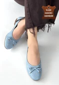Mavi Hakiki Deri Kadın Babet thumbnail 4