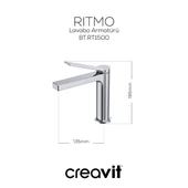 Creavit Ritmo Krom Lavabo Bataryası RT1500 thumbnail 5