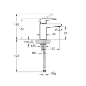 Artema Root Square Krom Lavabo Bataryası A42732 thumbnail 3