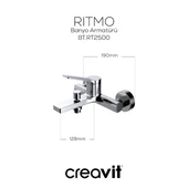 Creavit Ritmo Krom Banyo Bataryası RT2500 thumbnail 3