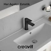 Creavit Sharp Mat Siyah Lavabo Bataryası SR1500S thumbnail 2