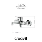 Creavit Flow Krom Banyo Bataryası FL2500 thumbnail 3