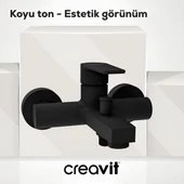 Creavit Sharp Mat Siyah Banyo Bataryası SR2510S thumbnail 2