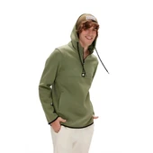 Bad Bear Defence Half-Zip Hoodie Yeşil thumbnail 3