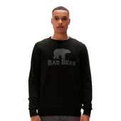 Bad Bear Logo Crewneck Sweatshirt Siyah thumbnail 1