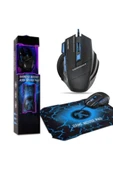Abatech Oyuncu Rgb'li Mouse + Mouse Pad Seti Mavi thumbnail 1