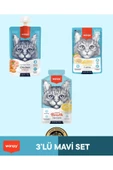 Kedi Maması 3'lü Tavuklu Mavi Set thumbnail 1