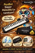 32 Tuşlu Mavi Melodika Bez Çantalı thumbnail 2