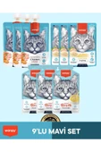Kedi Maması 9'lu Tavuklu Mavi Set thumbnail 1