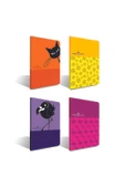 Pp Kapak Dikişli A5 Look Kareli Defter 4lü Set thumbnail 2