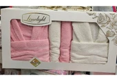 Limelight Select Ekonomik Aile Bornoz Seti (6 Parça)-Krem Pembe thumbnail 1