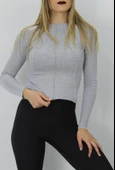 Kadın Modern Stil Çimalı Gri Body thumbnail 2