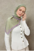 Labirent Desen Lyocell Monare Eşarp - 6424 thumbnail 9