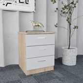 Plus 4'lü Ofis Takımı  Model 7 Meşe Beyaz thumbnail 4