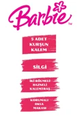 Barbie Lisanslı Mini Kurşun Kalem Seti 8 PARÇA thumbnail 3