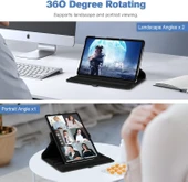 Abatech Samsung Tab A9 Plus Siyah Katlanabilir Lansman Kılıf thumbnail 5