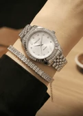Kadın Metal Kordon Kol Saati  Silver thumbnail 1