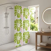 ÇİF KANAT PVC BANYO PERDESİ 2  PARÇA  X 90X180CM - 12 HALKALI (5250) thumbnail 3
