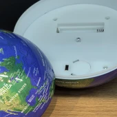360 Derece Dönen LED Işıklı Mavi Dünya Küresi thumbnail 2