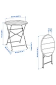 katlanabilir masa , antrasit, 65 cm thumbnail 5