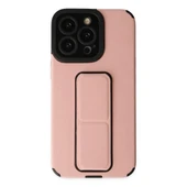 İphone 13 Pro Max Kılıf Mega Standlı Silikon - Pudra thumbnail 1