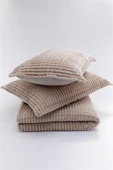 Merinos Modern Line 3 Parça Battaniye Seti Mocha thumbnail 3