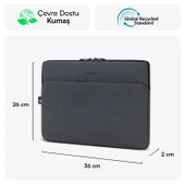 MACK MCE-1504 14.1 NOVA Eco Notebook Sleeve Antrasit thumbnail 2