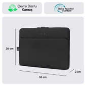MACK MCE-1501 14.1 NOVA Eco Notebook Sleeve Siyah thumbnail 2