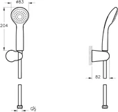 Vitra Solo C 1F A45675 El Duşu Takımı, Krom thumbnail 2