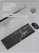 Hp Km100 Kablolu Klavye Mouse Set İngilice Q thumbnail 3