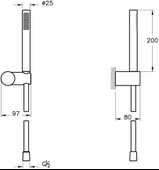 Vitra Suit A45543 1F El Duşu Takımı, Krom thumbnail 4