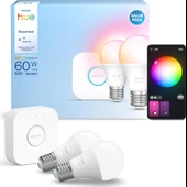 Philips Hue Essential 2'Li E27 Ampul Başlangıç Seti 806 Lumen thumbnail 2