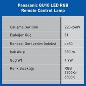 Panasonic Led Akıllı Bluetooth Wi-Fi Rgb Gu10 Lamba 4W thumbnail 4