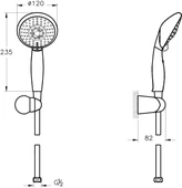 Vitra Cozy A45681 5F El Duşu Takımı, Krom thumbnail 2