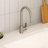 Vitra Flow Soft Pull-Out Eviye Bataryası, Fırçalı Nikel thumbnail 2