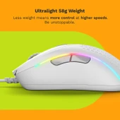 Glorious Oyun - Model D 2: Kablolu Ergonomik Fare, Superlight 58G, 26K Optik Sensör, 6 Programlanabi thumbnail 4