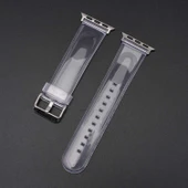 ​​​Apple Watch 7 45mm KRD-13 Şeffaf Silikon Kordon thumbnail 4
