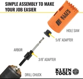 Küçük Tools 32905 Elektrikli-Delikli Testere-Set Arbor (3 Parça) thumbnail 4