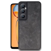 Realme C65 Kılıf Aras Deri Kapak - Siyah thumbnail 1