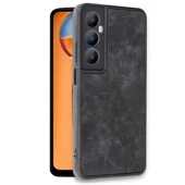 Realme C65 Kılıf Aras Deri Kapak - Siyah thumbnail 2