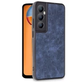 Realme C65 Kılıf Aras Deri Kapak - Lacivert thumbnail 2