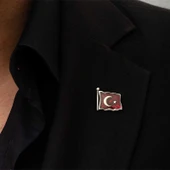 Gümüş Türk Bayrağı Rozet thumbnail 2