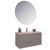 Kobos Serenity 100 cm Banyo Dolabı Seti Moon Grey thumbnail 1