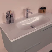 Kobos Serenity 100 cm Banyo Dolabı Seti Moon Grey thumbnail 4