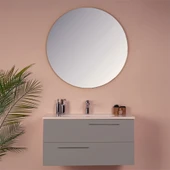 Kobos Serenity 100 cm Banyo Dolabı Seti Moon Grey thumbnail 3