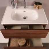 Kobos Simple 60 cm Çekmeceli Banyo Dolabı Seti Miling Oak thumbnail 6