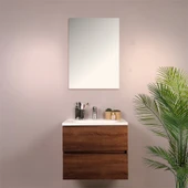 Kobos Simple 60 cm Çekmeceli Banyo Dolabı Seti Miling Oak thumbnail 3
