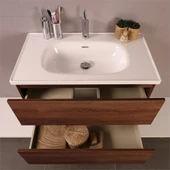 Kobos Simple 80 cm Çekmeceli Banyo Dolabı Seti Miling Oak thumbnail 6