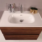 Kobos Simple 80 cm Çekmeceli Banyo Dolabı Seti Miling Oak thumbnail 5