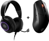 Steelseries Arctis Nova 3 Multi-System Oyuncu Kulaklığı + Rival 3 Wireless ve Bluetooth Optik Oyuncu Mouse thumbnail 1